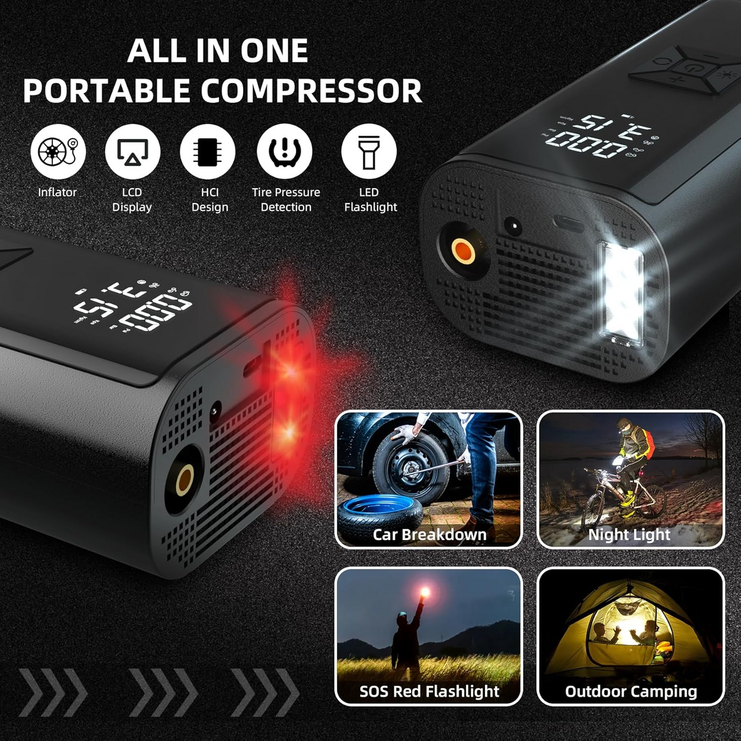 COMPRESOR DE AIRE CON WIRELESS DIGITAL EG-216